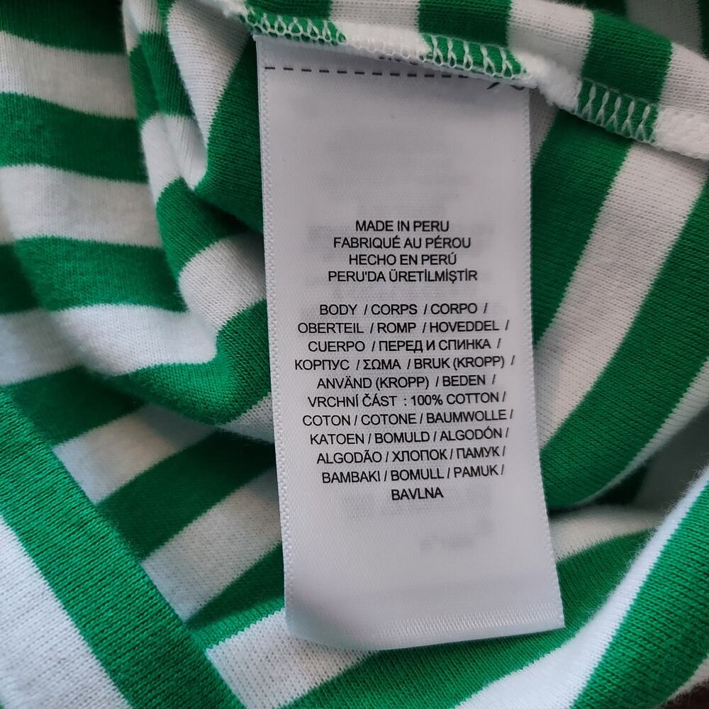NEW Polo by Ralph Lauren Shamrock Green & White Striped Short Sleeve Tee Size S - Picture 8 of 8